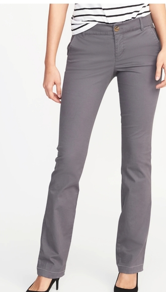 Old Navy gray midrise Bootcut khaki Chino size 10